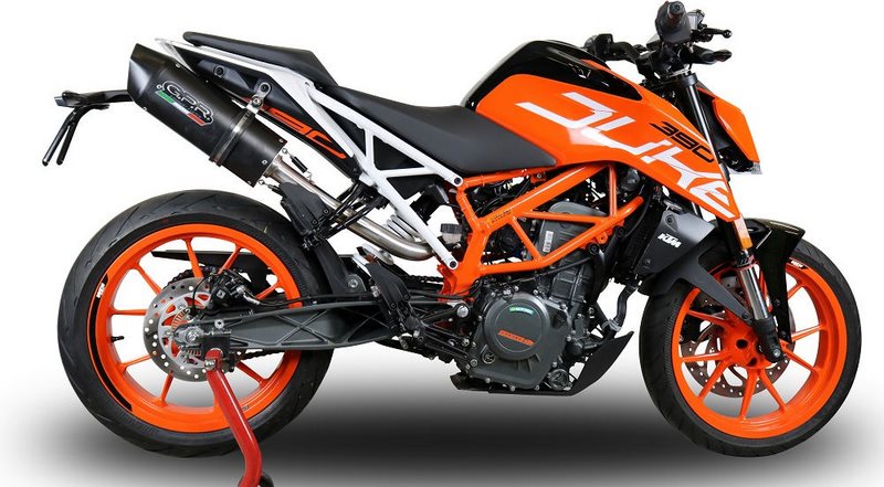 GPR Original For Ktm Duke 250 2017/20 E4 Homologated Slip-On Catalized Furore Evo4 Nero | E4.KT.86.1.CAT.FNE4