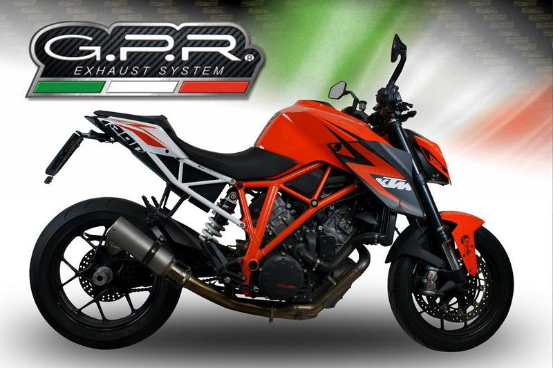 GPR Original For Ktm Superduke 1290 R 2017/19 E4 Homologated Slip-On Exhaust M3 Titanium Natural  | E4.KTM.96.M3.TN