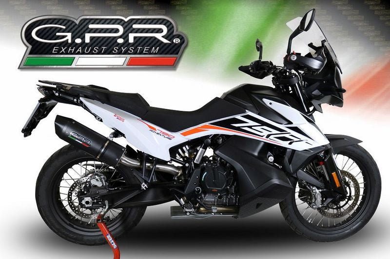 GPR Original For Ktm Adventure 790 2018/20 E4 Homologated Slip-On Exhaust Furore Evo4 Nero | E4.KTM.97.FNE4