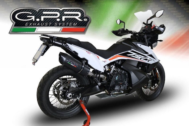 GPR Original For Ktm Adventure 790 2018/20 E4 Homologated Slip-On Exhaust Furore Evo4 Nero | E4.KTM.97.FNE4