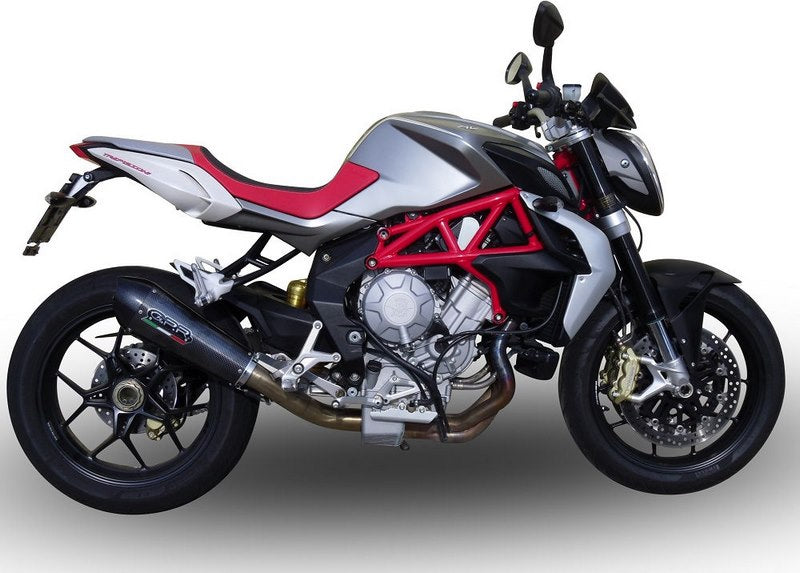 GPR Original For Mv Agusta Brutale 800 Drag 2017/20 -Rr E4 Homologated Slip-On Catalized Gp Evo4 Poppy | E4.MV.15.CAT.GPAN.PO