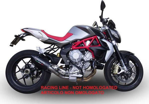 GPR Original For Mv Agusta Brutale 800 2017/20 Rr E4 Homologated Slip-On Catalized Furore Evo4 Nero | E4.MV.6.CAT.FNE4