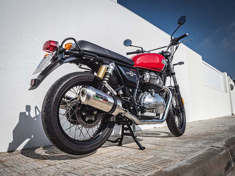 GPR Original For Royal E. Interceptor 650 2019/20 E4 Homologated Slip-On Exhaust Catalized Satinox | E4.ROY.6.CAT.SAT