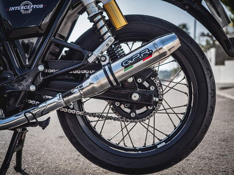 GPR Original For Royal E. Continental 650 2019/20 E4 Homologated Slip-On Exhaust Catalized Deeptone Inox | E4.ROY.7.CAT.DE
