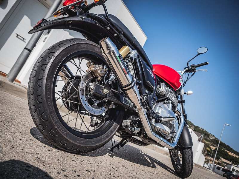 GPR Original For Royal E. Continental 650 2019/20 E4 Homologated Slip-On Exhaust Catalized Deeptone Inox | E4.ROY.7.CAT.DE