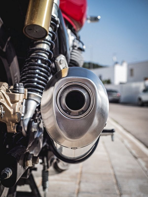 GPR Original For Royal E. Continental 650 2019/20 E4 Homologated Slip-On Exhaust Catalized Satinox | E4.ROY.7.CAT.SAT