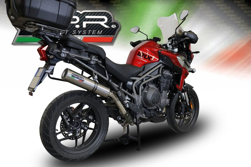GPR Original For Triumph Tiger 1200 Explorer 2017/20 E4 Homologated Slip-On Exhaust M3 Titanium Natural  | E4.T.92.M3.TN
