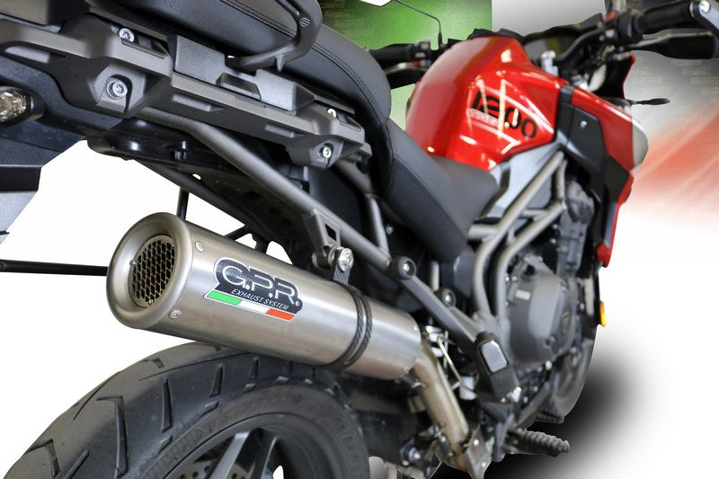 GPR Original For Triumph Tiger 1200 Explorer 2017/20 E4 Homologated Slip-On Exhaust M3 Titanium Natural  | E4.T.92.M3.TN