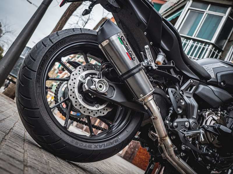 GPR Original For Yamaha Mt-07 2017/20 E4 Homologated Full Exhaust Catalized Gp Evo4 Poppy | E4.Y.190.CAT.GPAN.PO