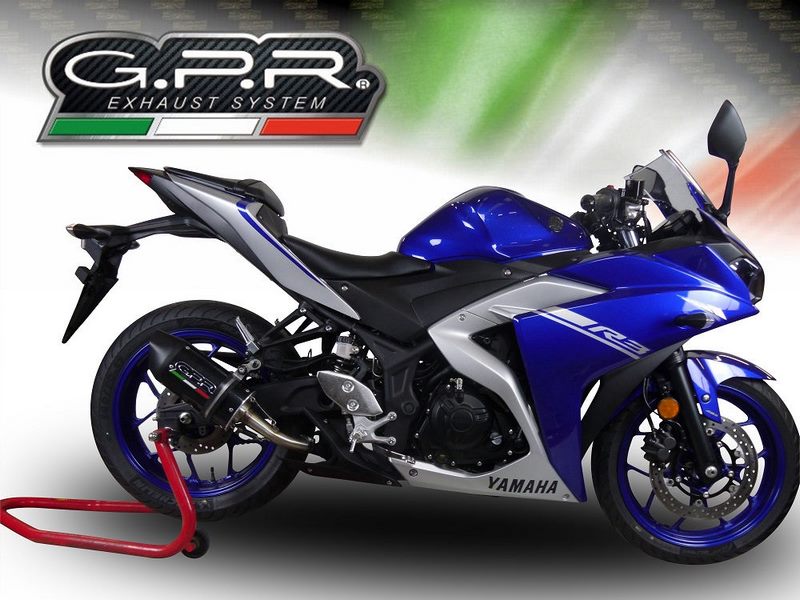 GPR Original For Yamaha Yzf-R3 2018/20 E4 Homologated Slip-On Exhaust Furore Evo4 Nero | E4.Y.212.FNE4