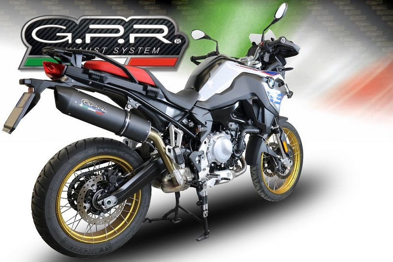 GPR Original For Bmw F 850 Gs - Adventure 2021/22 E5 Homologated Slip-On Exhaust Furore Evo4 Nero | E5.BM.94.FNE4