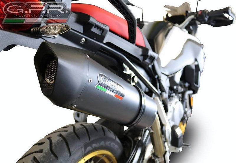 GPR Original For Bmw F 850 Gs - Adventure 2021/22 E5 Homologated Slip-On Exhaust Furore Evo4 Nero | E5.BM.94.FNE4