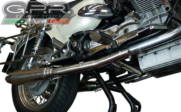 GPR Original For Moto Guzzi California 1100 2003/05 Pair Homologated Slip-On Exhaust Catalized Vintacone | GU.58.03.CAT.VIC