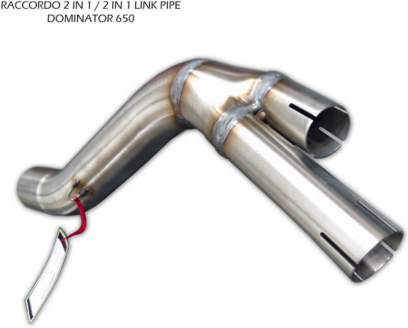 GPR Original For Honda Dominator Nx 650 1988/01 Homologated Silencer With Mid Manifold Satinox  | H.154.SAT