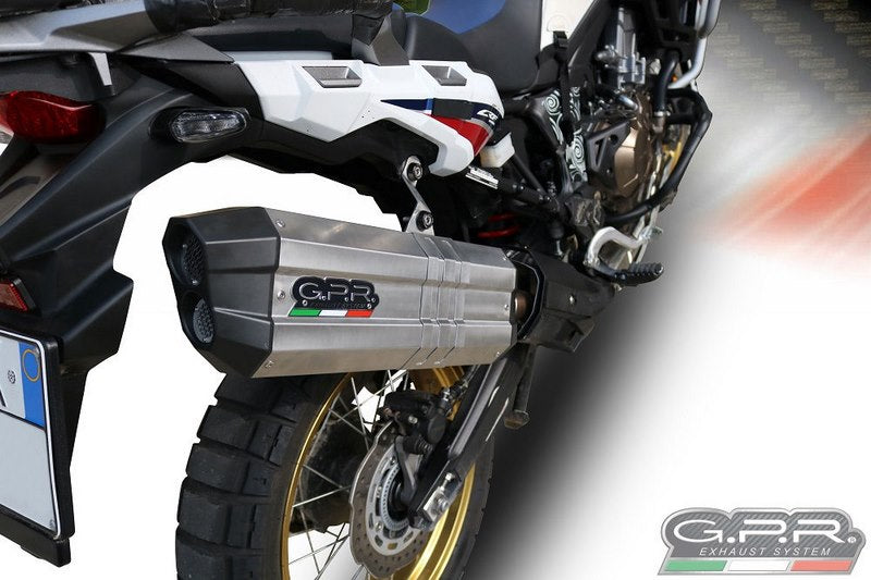 GPR Original For Honda Crf 1000 L Africa Twin 2015/17 E3 Homologated Slip-On Exhaust Sonic Titanium | H.226.SOTIT