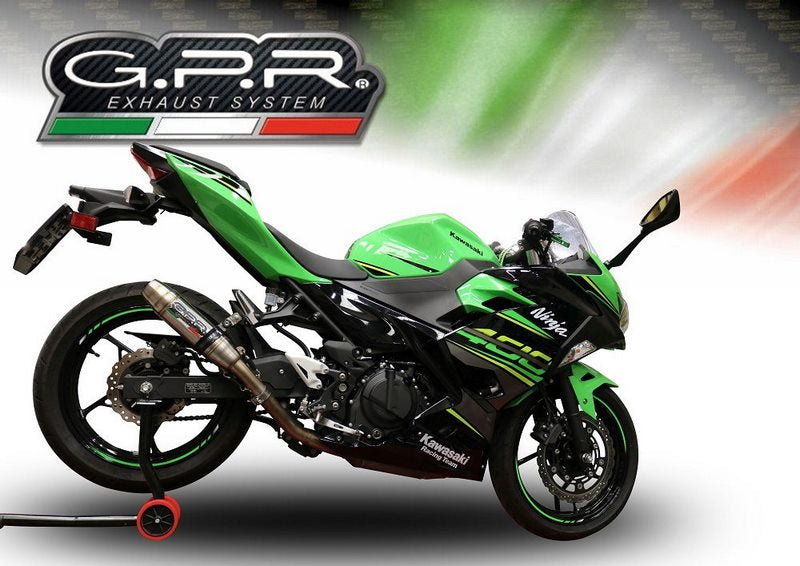 GPR Original For Kawasaki Z 400 2018/20 E4 Homol.Slip-On Exhaust Deeptone Inox | K.173.DE
