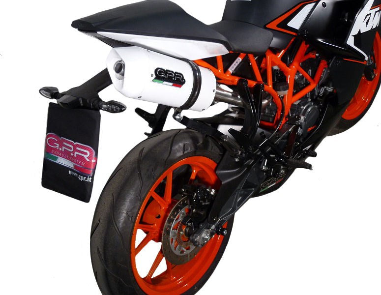 GPR Original For Ktm Duke 200 2012/16 E3 Homologated Slip-On Exhaust Albus Ceramic | KT.200.ALB