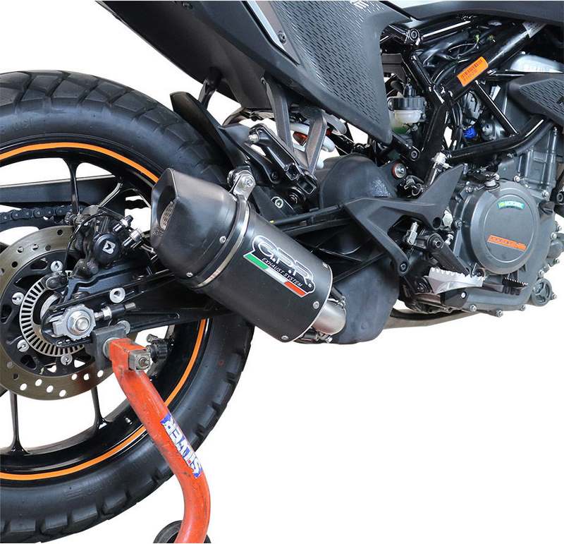 GPR Original For Ktm Adventure 390 2020 E4 Homologated Slip-On Exhaust Furore Evo4 Nero | KT.99.FNE4