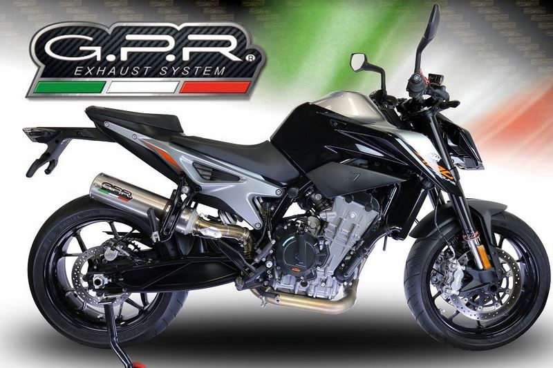 GPR Original For Ktm Duke 790 2017/20 E4 Racing Slip-On Exhaust M3 Titanium Natural  | KTM.94.RACE.M3.TN