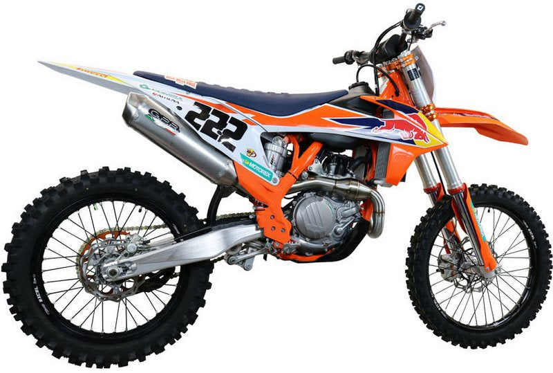GPR Original For Ktm Sx-F 450 2020 Mx Fim Competition Full Exhaust Pentacross Inox | PNT.MX.5.IO