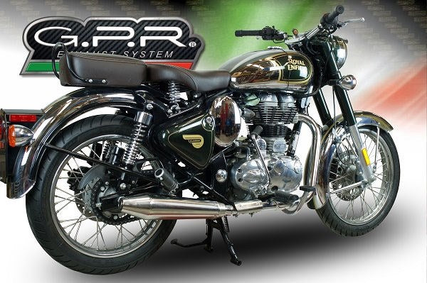GPR Original For Royal E. Classic / Bullet Efi 500 2009/16 Homologated Slip-On Exhaust Catalized Vintacone | ROY.2.VIC