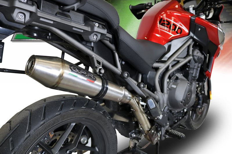 GPR Original For Triumph Tiger 1200 Explorer 2011/16 E3 Homologated Slip-On Exhaust Mx-Cone | T.91.MX-CONE