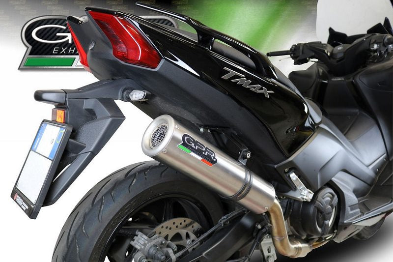 GPR Original For Yamaha T-Max 530 2017/19 E4 Homologated Full Exhaust Catalized M3 Titanium Natural  | YA.CAT.9.M3.TN