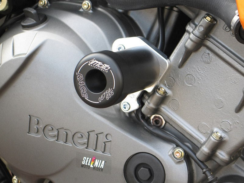 GSG MOTOTECHNIK Crash Pad set, Holding Plates Natural Aluminium for Benelli TNT 899 | 105440-N1
