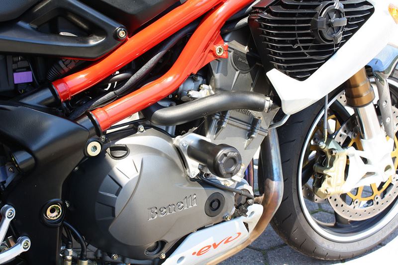 GSG MOTOTECHNIK Crash Pad set, Holding Plates Natural Aluminium for Benelli TNT 1130 / 1130 Sport | 105490-N1