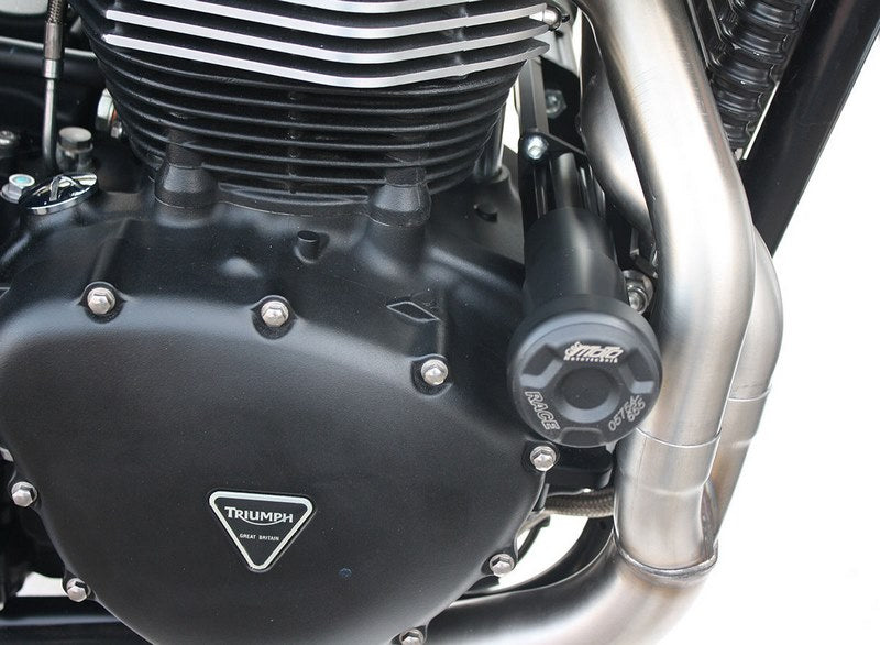 GSG MOTOTECHNIK Crash Pad set for Triumph Bonneville / SE / T100 / America / Thruxton | 1154440-T28