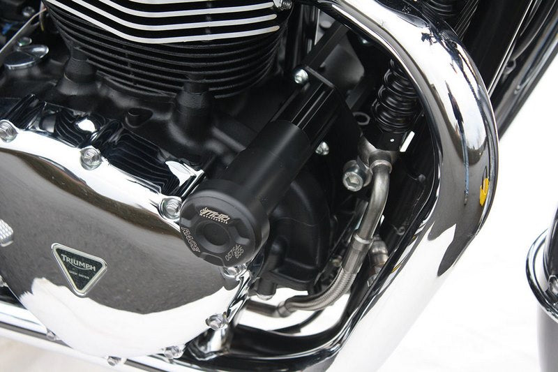 GSG MOTOTECHNIK Crash Pad set for Triumph Bonneville / SE / T100 / America / Thruxton | 1154440-T28