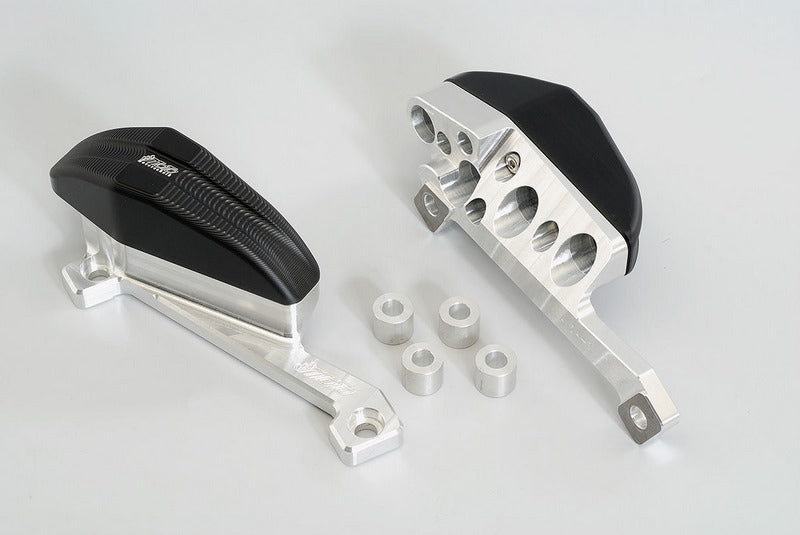 GSG MOTOTECHNIK Crash Pad Set “Streetline”, Mounting plates black for Aprilia Tuono V4 / APRC (2011-2014) + Tuono V4 1100 Factory (2015-2020) | 1505040-A15A-SH