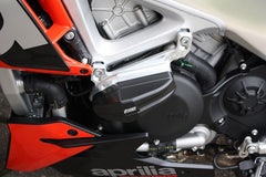 GSG MOTOTECHNIK Crash Pad Set “Streetline”, Mounting plates black anodized for Aprilia Tuono 1100 V4 + Tuono 1100 V4 Factory (2021 -) | 1505040-A25-SH
