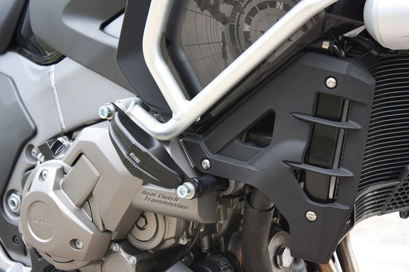 GSG MOTOTECHNIK Crash Pad set "Streetline" for Honda VFR 1200 Crosstourer (2012 -), automatic version with original Honda decor bracket | 1505040-H51-SH
