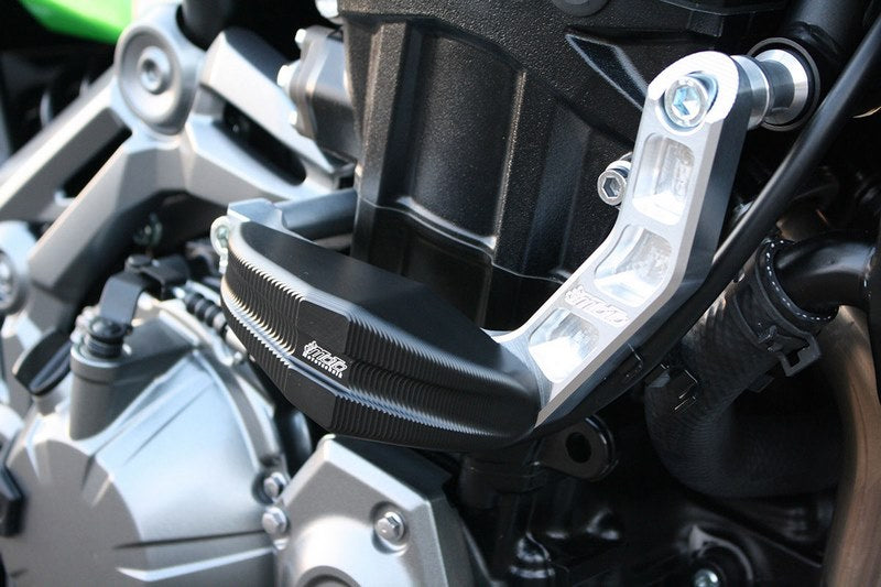GSG MOTOTECHNIK Crash Pad Set “Streetline”, Adapter black anodized for Kawasaki Z 900 (2017 -) | 1505040-K66-SH