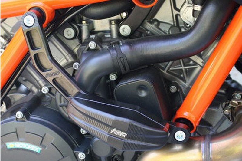 GSG MOTOTECHNIK Crash Pad Set “Streetline”, Attachments natural aluminium for KTM 1290 Super Duke R (2020 -) | 1505040-KM13