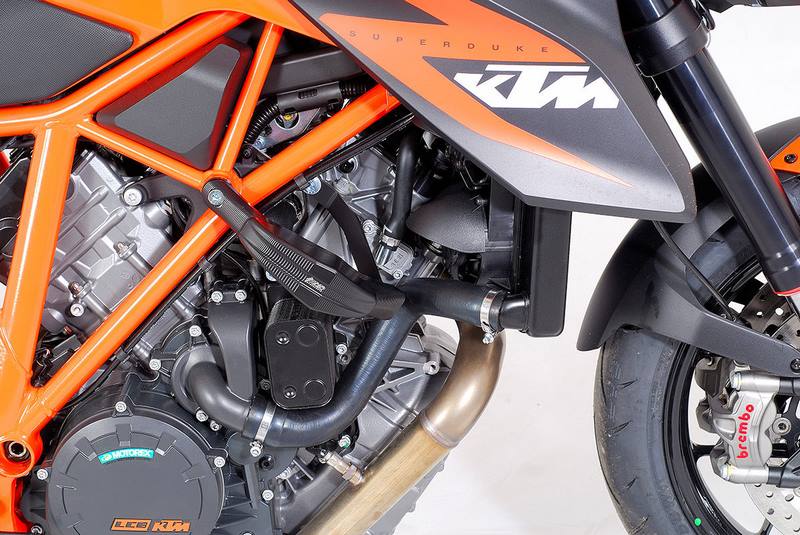 GSG MOTOTECHNIK Crash Pad set “Streetline” for KTM 1290 Super Duke (2014-2019) | 1505040-KM5SH