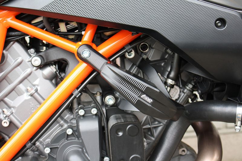 GSG MOTOTECHNIK Crash Pad set “Streetline” for KTM 1290 Super Duke GT (2016 -) | 1505040-KM9