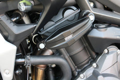 GSG MOTOTECHNIK Crash Pad Set “Streetline”, Mounting kit black anodized for Triumph Street Triple 765 (2020 -) | 1505040-T35-SH