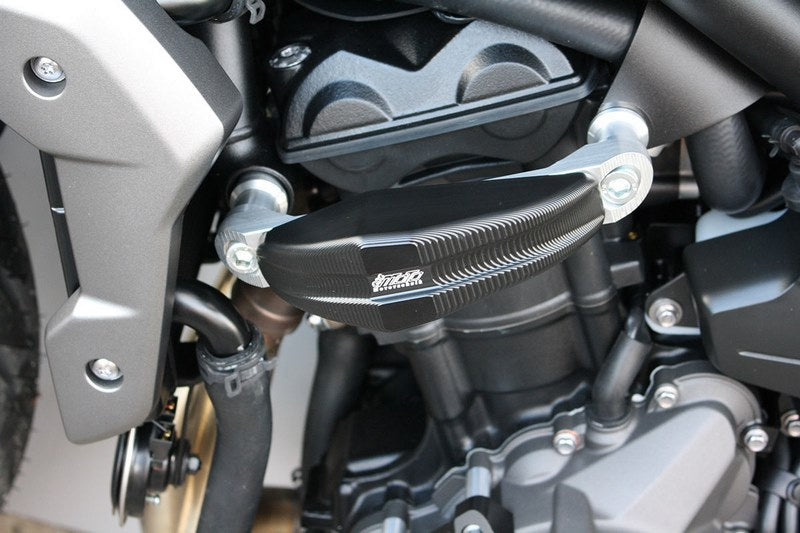 GSG MOTOTECHNIK Crash Pad Set “Streetline”, Mounting kit natural aluminium for Triumph Trident 660 (2021 -) | 1505040-T37