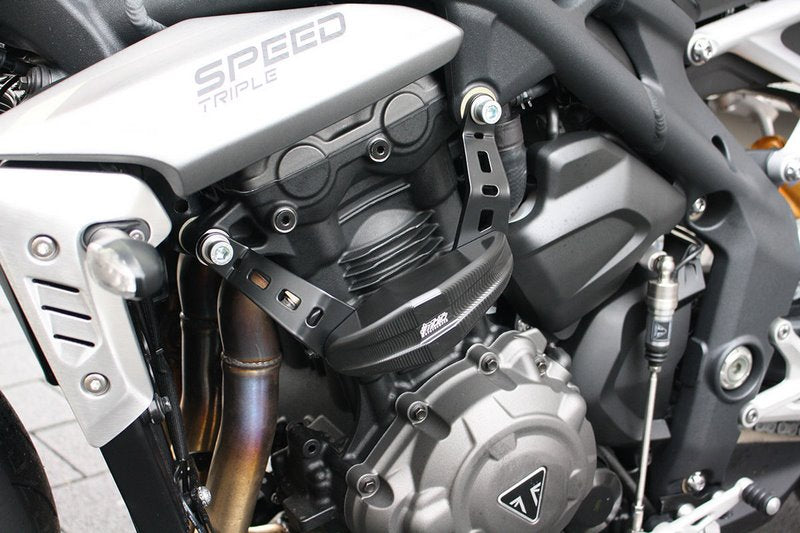 GSG MOTOTECHNIK Crash Pad set “Streetline” for Triumph Speed Triple 1200 / 1200 RS / 1200 RR (2021 -) | 1505040-T38-SH
