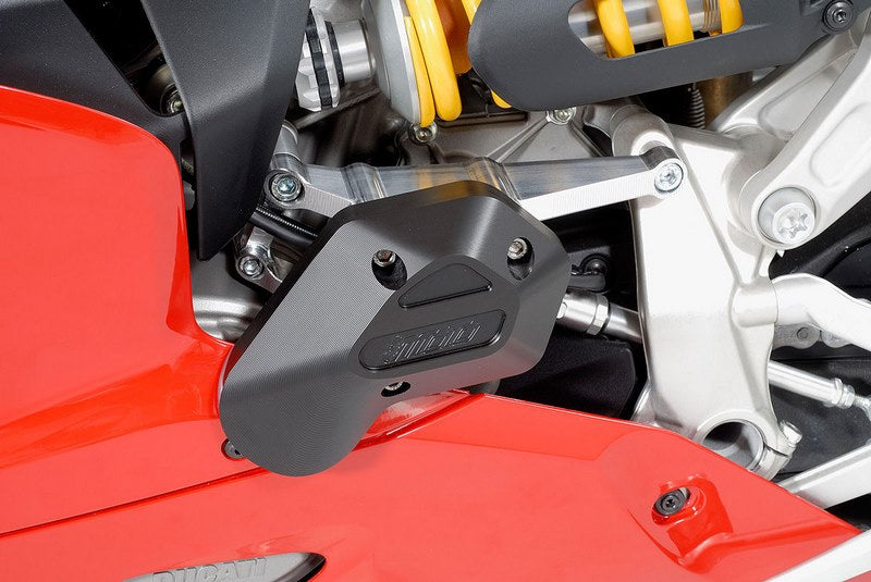 GSG MOTOTECHNIK Crash Pad set, Holding plates natural aluminium for Ducati Panigale 1199 / 1299 (2012- / 2015-) | 16010050-D20