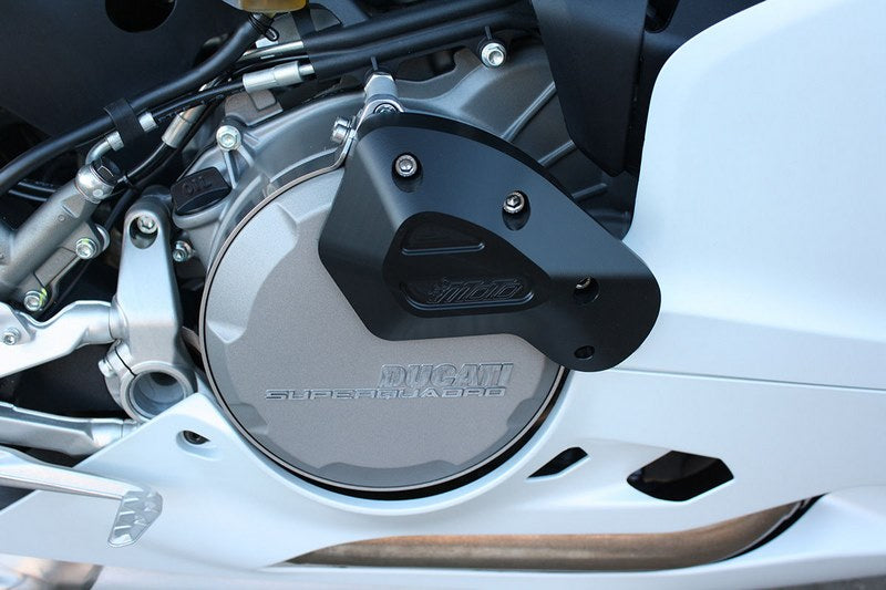 GSG MOTOTECHNIK Crash Pad set, Holding plates natural aluminium for Ducati Panigale 899 (2014 -) | 16010050-D22