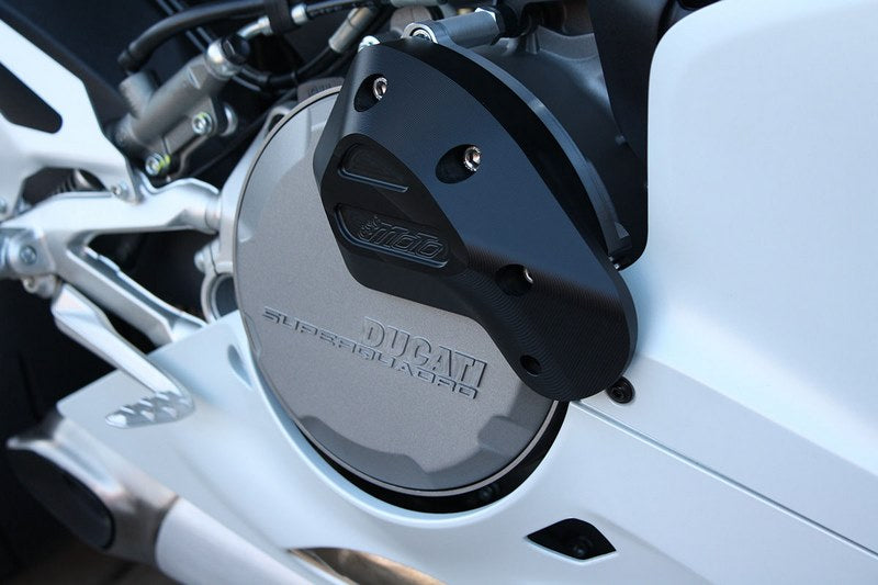 GSG MOTOTECHNIK Crash Pad set, Holding plates natural aluminium for Ducati Panigale 899 (2014 -) | 16010050-D22