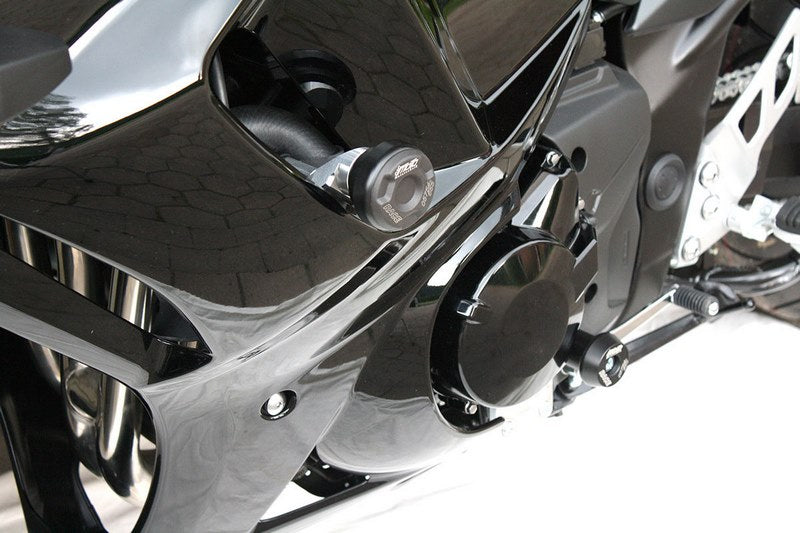 GSG MOTOTECHNIK Crash Pad set, Holding Plates Natural Aluminium for Suzuki GSX 1250 F (2010 -) | 3549350-S48