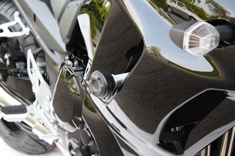 GSG MOTOTECHNIK Crash Pad set, Holding Plates Natural Aluminium for Suzuki GSX 1250 F (2010 -) | 3549350-S48
