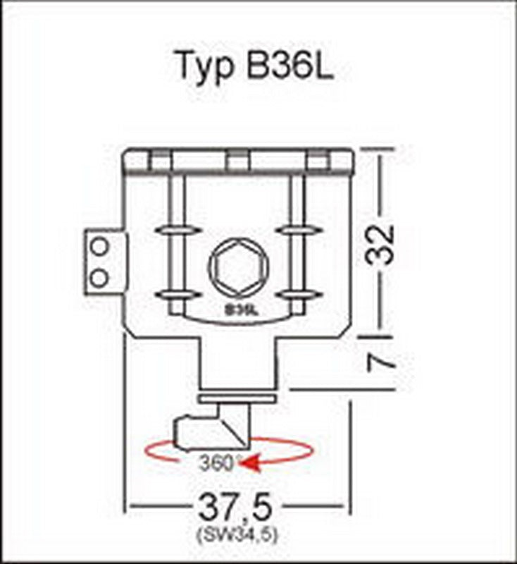 GSG MOTOTECHNIK Brake fluid reservoir * Rear * for Honda CBR 500 R (2019 -) | 3999-B36L-H70