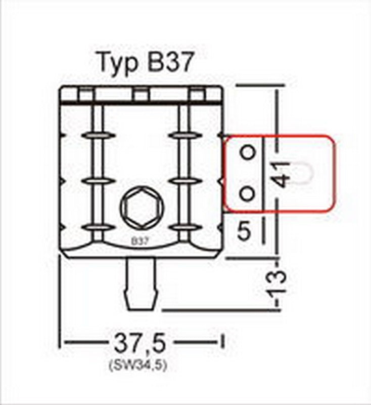 GSG MOTOTECHNIK Brake Fluid Reservoir * Rear * for Triumph Speed Triple 1200 / RS / RR (PB01) (2021 -) | 3999-B37-T38
