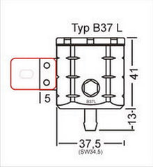 GSG MOTOTECHNIK Brake fluid reservoir * Rear * for Yamaha Tenere 700 (2019 -) | 3999-B37L-Y59