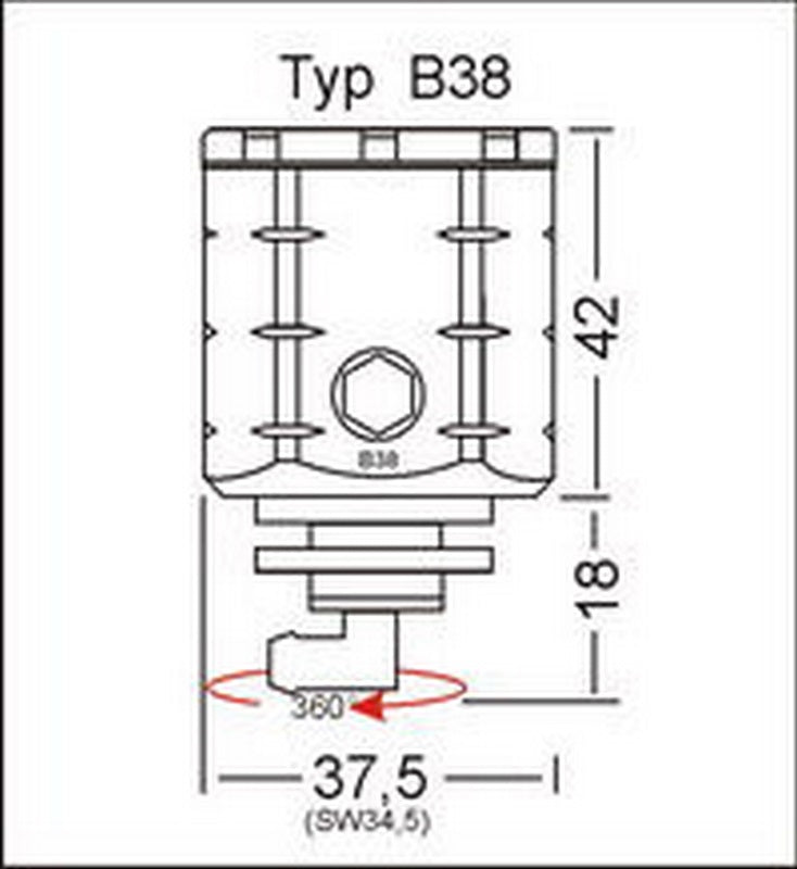 GSG MOTOTECHNIK Brake fluid reservoir * Rear * for Suzuki V-Strom 1000 (2014-2019) | 3999-B38-S53